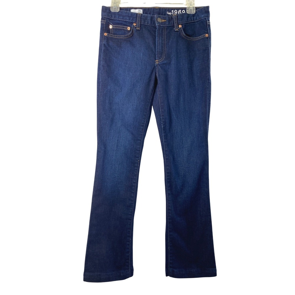 Gap 1969 Jeans Womens 28r Dark Wash Denim Perfect‎ Boot Altered Hem